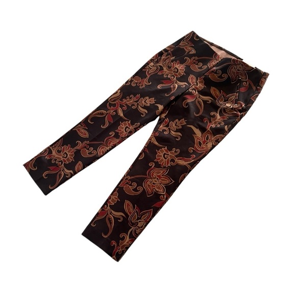Chicos Ponte Floral Ankle Pants - Picture 3 of 12
